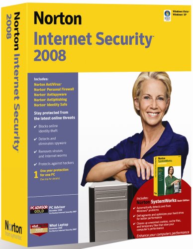 Norton Internet Security 2008 Plus SystemWorks Basic Edition Bundle Pack, 1 User Edition (PC)