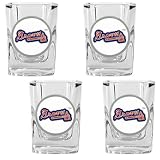 Atlanta Braves MLB 4pc Square Shot Glass Set