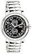 Stainless Steel Quartz Link Bracelet Chronograph Black Dial