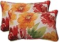 Pillow Perfect Indoor/Outdoor Primro Corded Rectangular Throw Pillow, Orange, Set of 2