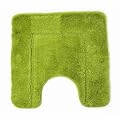 Square Design Super Soft Cashmere Touch Green Bathroom Pedestal Mat