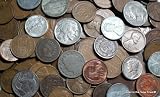 Pound of Obsolete US Copper Silver and Nickel Coins From 1859 to 1959