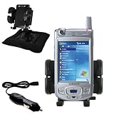 Samsung SGH-i700 Auto Bean Bag Dash Holder with Car Charger - Uses Gomadic TipExchange