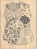 Angel Dress - Decorative Rubber Stamp