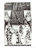 Comic Actors in Performance, 1662 Art Giclee Poster Print by English School, 18x24