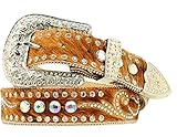 UPC 701340372061 product image for Nocona Women's Hair On Embellished Leather Belt Brown Medium | upcitemdb.com