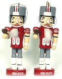 Ohio State Buckeyes Christmas Nutracker Ornaments (2 Pack)