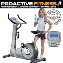 ProActive Fitness® Advance Pro 485e : 40-400Watt (EMS) Programmable Upright Bike with Heart Rate Control and Body Fat Programs