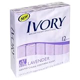 Ivory Bar Soap, Lavender, 12 - 4.5 oz (127 g) bars [54 oz (3.37 lb) 1.53 kg] (Pack of 3)