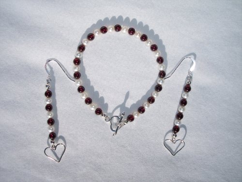 Valentines Day Bracelet and Earrings set