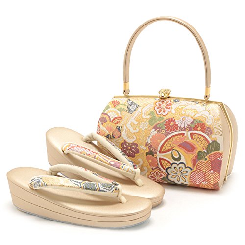 (キステ)Kisste 草履バッグセット ＜ 白梅謹製 ＞ 礼装用 Ｍサイズ ＜吉祥文様＞ 7-4-05242