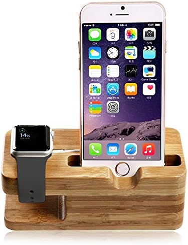Apple Watch Stand,USmore iWatch Bamboo Wood Charging Stand Bracket Docking Station Stock Cradle Holder