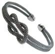 Gunmetal Tied & True Adjustable Mesh Knotted Cuff Bracelet
