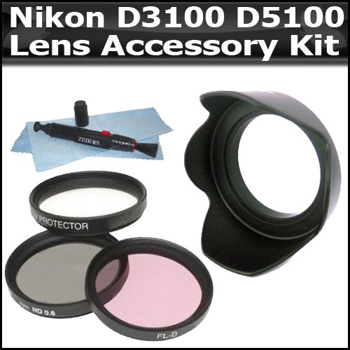 52mm Lens Accessory Bundle Kit For Nikon D3100 