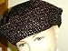 Bm305dbr, Hand Crocheted Dark Brown Metallc Gimp Beret for Teens and Adults