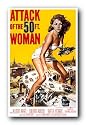 ATTACK OF THE 50 FOOT WOMAN POSTER HAYES VINTAGE X 7302