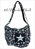 Skull: Chain Stars PUNK/GOTHIC Shoulder/Tote Bag *Black&White* + Free Necklace