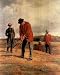RARE Boys Playing Golf on Hill Sport Art Print POSTER - 16 x 20