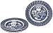 Churchill China Royal Wessex Blue Willow 9-Inch Rimmed Soup Bowls, Set of 4