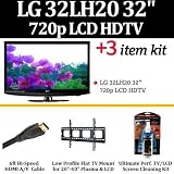 Brand New LG 32LH20 32 Inch 720p LCD HDTV With Essentials Accessory Kit Includes Wall Mount + HDMI Cables + Super Flat TV Wall Mount + LCD Screen Cleaner Review Brand New LG 32LH20 32 Inch 720p LCD HDTV With Essentials Accessory Kit Includes Wall Mount + HDMI Cables + Super Flat TV Wall Mount + LCD Screen Cleaner Review