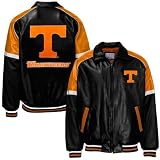 Tennessee Volunteers Black Pleather Varsity Jacket