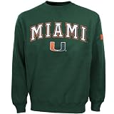 Miami Hurricanes Green Automatic Crew Sweatshirt