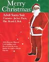 Adult Size Fancy Dress Christmas / Xmas Santa Suit Costume (FATHER CHRISTMAS / SANTA RED SUIT HAT BELT) #Including P & P* (XA0542) 3 PER PACK MTGL