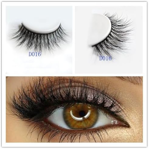 LUXURY 3D Mink Fur False Eyelashes Extensions 100% Hand Made 24Styles 1Pair (D010)