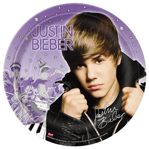 ShindigZ 9 inch Dinner Plates 8-Pack - Justin Bieber