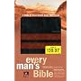 NLT EVERY MANS BIBLE TUTONE BLK BRN  LTH by NO AUTHOR
