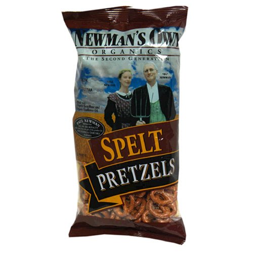 Newman's Own Organics Pretzels, Spelt, 7-Ounce Bags (Pack of 12)