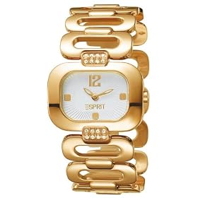 Esprit - ES101992002 - Charming Dear Gold - Montre Femme - Quartz Analogique - Cadran Argent - Bracelet Acier Dor�