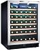 Designer Series 24 Built-in Wine Cooler with 50-Bottle Capacity 6-1/2 Sliding Wire Wine Racks Beachwood Face LED Digital Thermostat Interior LED and Reversible Door