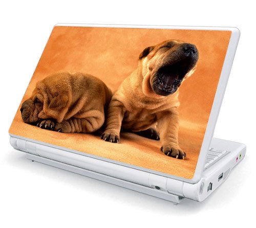 Shar Pei Puppies Design Skin Cover Decal Sticker for Toshiba Mini NB205 10.1 inch Netbook Laptop Computer
