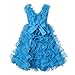 Richie House Little Girls' Princess Bridal Dress RH1937-E-5/6, Turquoise