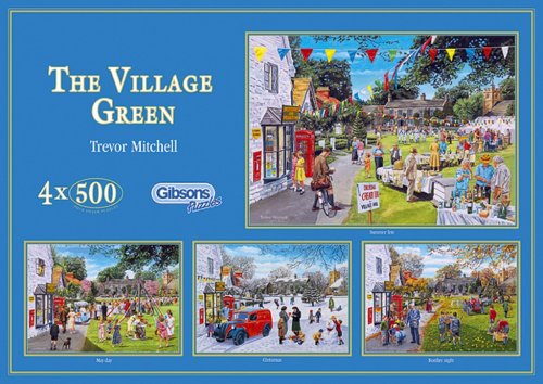 Childrens Toyshop  Toys : Gibsons puzzle - The Village Green 500 pieces x 4