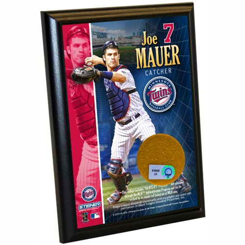 MLB Minnesota Twins Joe Mauer 4-by-6-Inch Dirt Plaque