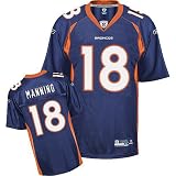Reebok Peyton Manning Denver Broncos Navy Authentic Jersey Size 52