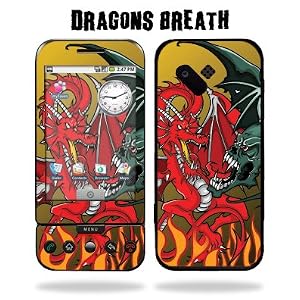 HTC G1 Google Phone Protective Vinyl Skin T-Mobile - Dragons Breath