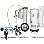 ONE2FLUSH DUAL FLUSH TOILET CONVERSION KIT BONUS PACK Includes Water Saving Fill Valve with BOWL FILL CONTROL, 3 St. Steel Bolts,Tank Bowl Gasket. Convert Existing 3.5/1.6 Gal. Toilets To Efficient Dual Flush Toilets That Exceed Green Plumbing Codes.
