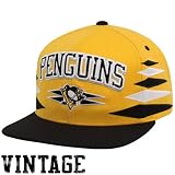 Pittsburgh Penguins Diamond Yellow/Black Two Tone Plastic Snapback Adjustable Snap Back Hat / Cap
