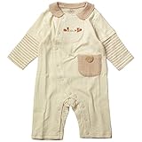 《H28年秋冬物》(日本製) Pample Mousse(パンプルムース) 接結スフト天竺衿付きカバーオール 60cm/IV NO.DP-63507