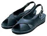 KAZEN アプロン カゼン ナースサンダル(クロスタイプ) 191-95(ブラック)23.0cm