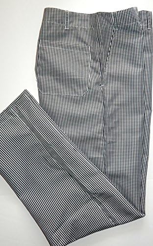Designer Fashion Chef Pant Checkered Belt Loops and Snaps Fly Front Black/White 30x30, 32x30, 34x30 (30x30)
