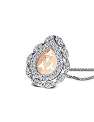 Diamond (0.76 Ct, IJ-SI), 18 Kt White & Rose Opulence Pendant