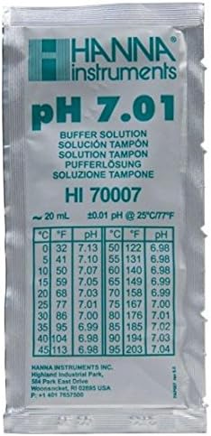Calibration pH Tester Meter 7.01 Solution 20 mL 5 pack Sackets