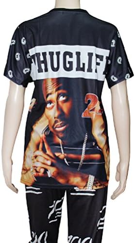 XYZ EMOJI® Men Women 3D 2Pac Tupac Sport Casual T Shirt (XX-Large)