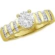 14K Yellow Gold Diamond Engagement Ring - 0.82 Ct.