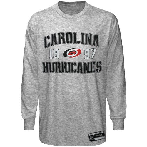 Reebok Carolina Hurricanes Validation Long Sleeve T-Shirt - Ash (XX-Large)