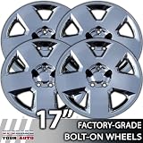 2008-2009 Dodge Charger 17 Inch Chrome Bolt-On Hubcap Covers 